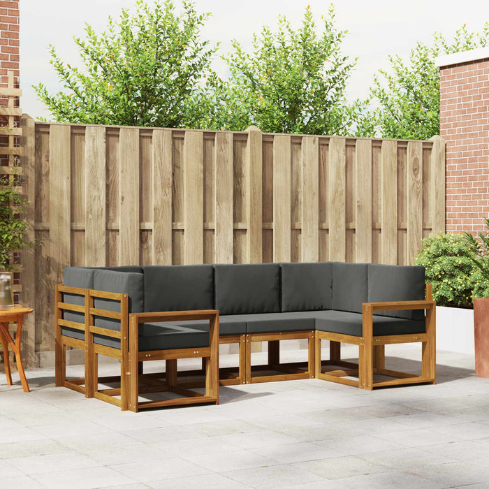 Set de canapele de exterior cu pernă 6 pcs Natural și Antracit - WALTI WALTI