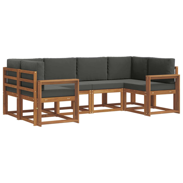 Set de canapele de exterior cu pernă 6 pcs Natural și Antracit - WALTI WALTI
