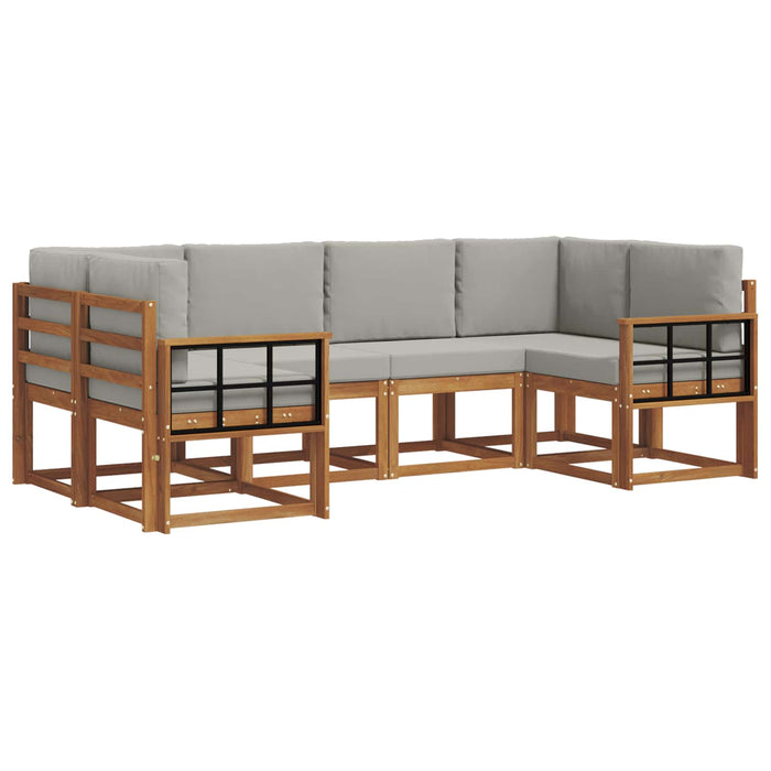 Set de canapele de exterior 6 pcs Gri natural și deschis - WALTI WALTI