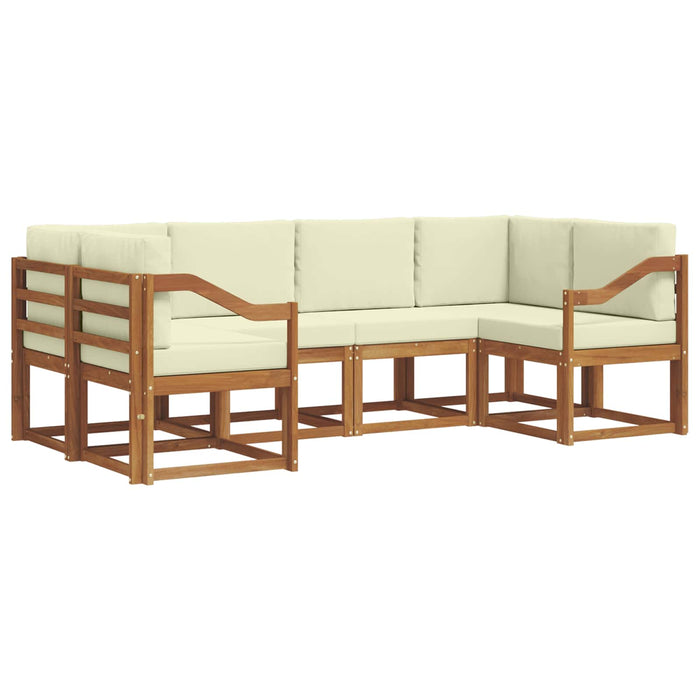 Set de canapele de exterior cu pernă 6 pcs Natural și Crem - WALTI WALTI