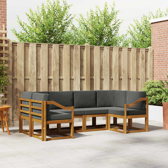 Set de canapele de exterior cu pernă 6 pcs Natural și Antracit - WALTI WALTI