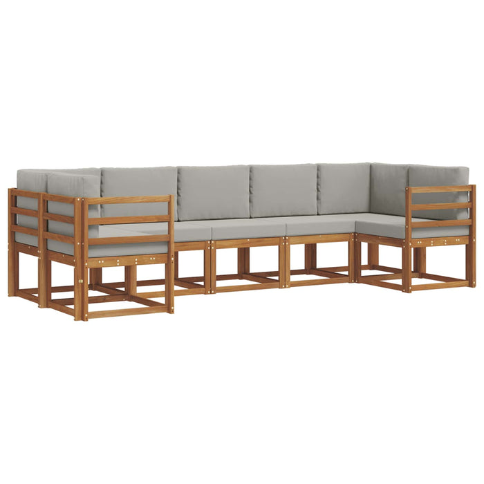 Set de canapele de exterior 7 pcs Gri natural și deschis - WALTI WALTI