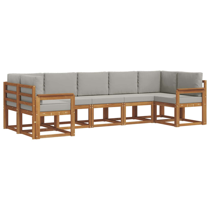 Set de canapele de exterior 7 pcs Gri natural și deschis - WALTI WALTI