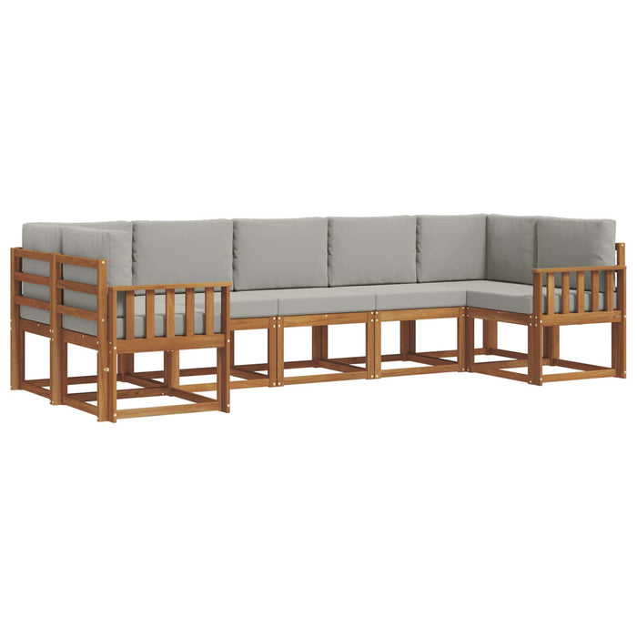 Set de canapele de exterior 7 pcs Gri natural și deschis - WALTI WALTI