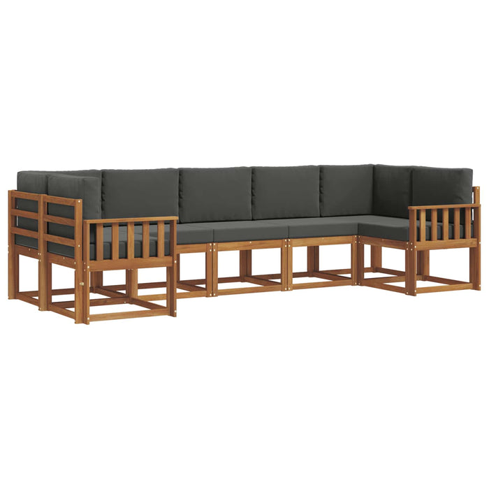 Set de canapele de exterior cu pernă 7 pcs Natural și Antracit - WALTI WALTI