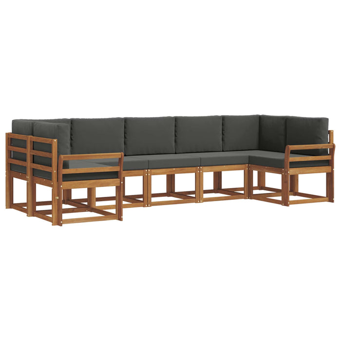 Set de canapele de exterior cu pernă 7 pcs Natural și Antracit - WALTI WALTI