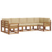Set de canapele de exterior cu pernă 7 pcs Natural și Bej - WALTI WALTI