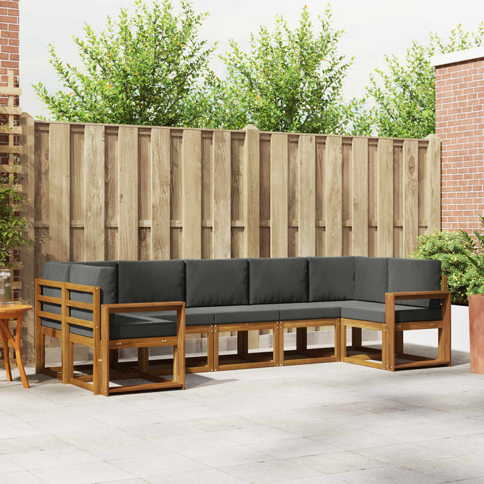 Set de canapele de exterior cu pernă 7 pcs Natural și Antracit - WALTI WALTI