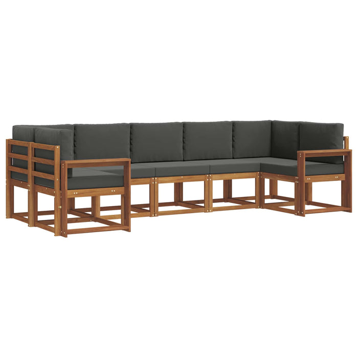 Set de canapele de exterior cu pernă 7 pcs Natural și Antracit - WALTI WALTI