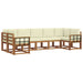 Set de canapele de exterior cu pernă 7 pcs Natural și Crem - WALTI WALTI