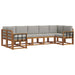 Set de canapele de exterior 7 pcs Gri natural și deschis - WALTI WALTI