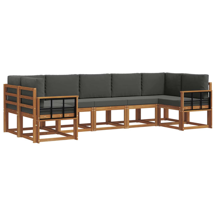 Set de canapele de exterior cu pernă 7 pcs Natural și Antracit - WALTI WALTI