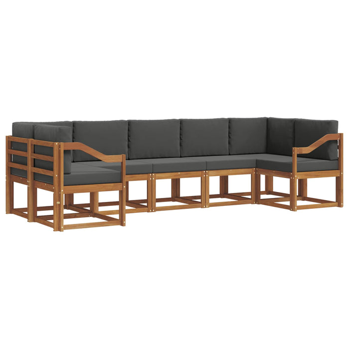 Set de canapele de exterior cu pernă 7 pcs Natural și Antracit - WALTI WALTI