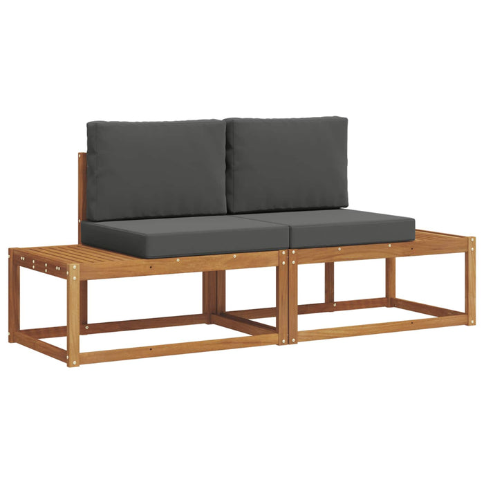 Set de canapele de exterior cu pernă 2 pcs natural - WALTI WALTI
