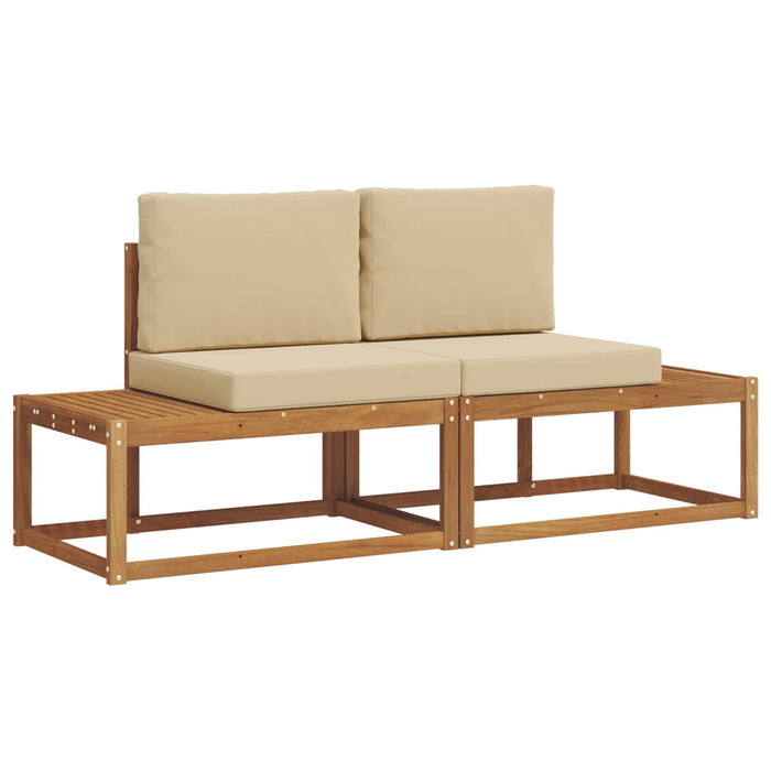Set de canapele de exterior cu pernă 2 pcs natural - WALTI WALTI