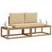 Set de canapele de exterior cu pernă 2 pcs natural - WALTI WALTI