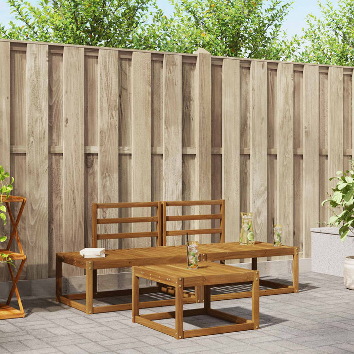 Set de canapele de exterior 3 pcs natural Lemn Solid de Acacia - WALTI WALTI