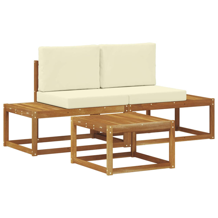 Set de canapele de exterior cu pernă 3 pcs natural - WALTI WALTI