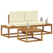 Set de canapele de exterior cu pernă 3 pcs natural - WALTI WALTI