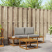 Set de canapele de exterior cu pernă 3 pcs natural - WALTI WALTI