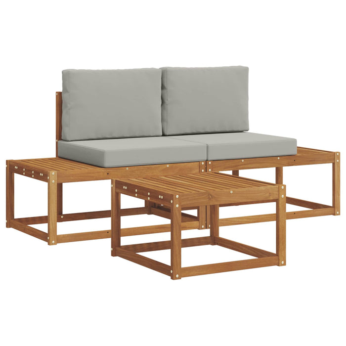 Set de canapele de exterior cu pernă 3 pcs natural - WALTI WALTI