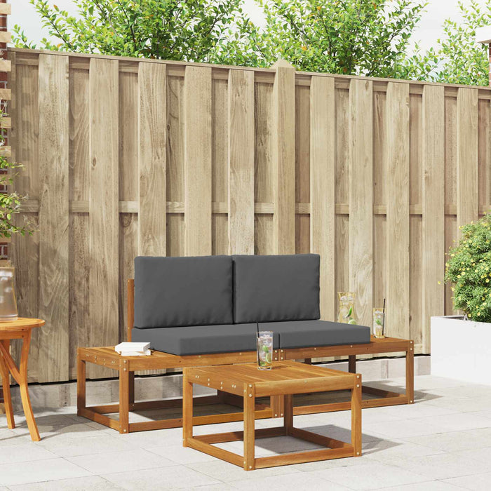 Set de canapele de exterior cu pernă 3 pcs natural - WALTI WALTI