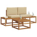 Set de canapele de exterior cu pernă 3 pcs natural - WALTI WALTI