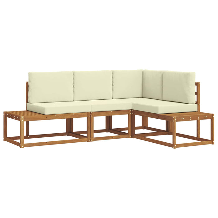 Set de canapele de exterior cu pernă 4 Bucată Natural și Crem - WALTI WALTI
