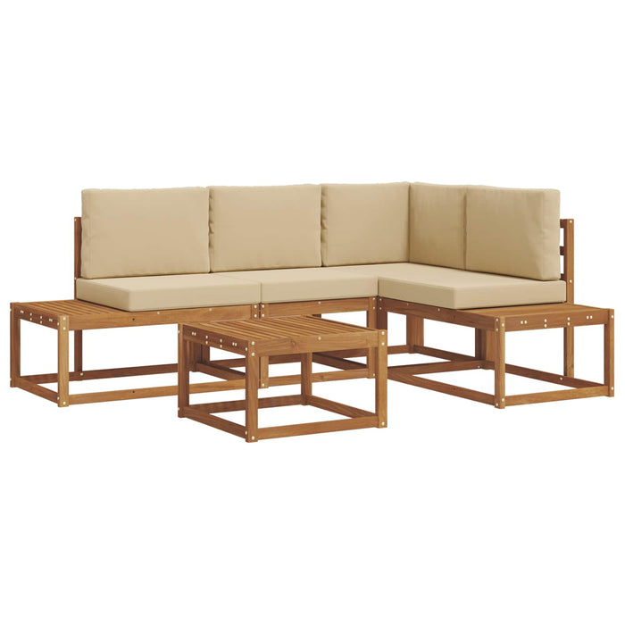 Set de canapea cu pernă 5 Bucată Natural și Bej - WALTI WALTI