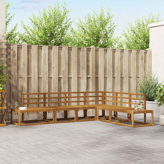6 buc. Set de canapele de exterior Lemn Solid de Acacia natural WALTI