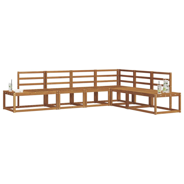 6 buc. Set de canapele de exterior Lemn Solid de Acacia natural WALTI