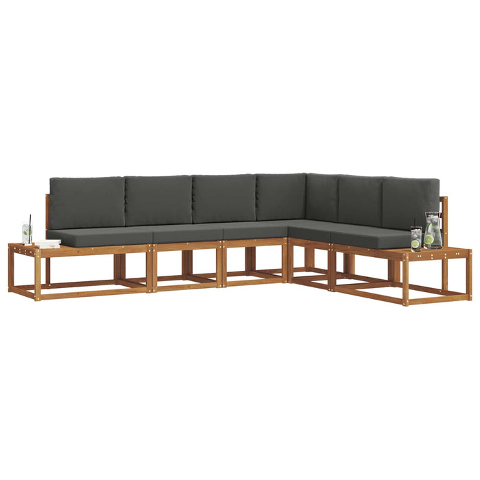 Set de canapele de exterior 6 Bucată Natural și Antracit - WALTI WALTI