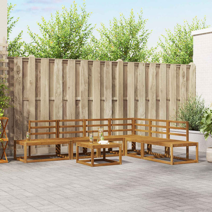 7 buc. Set de canapele de exterior Lemn Solid de Acacia natural WALTI