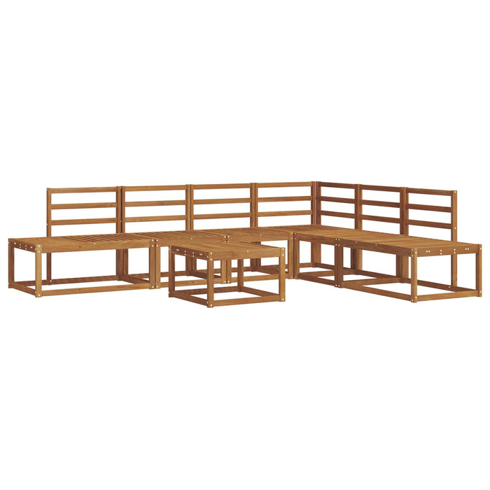 7 buc. Set de canapele de exterior Lemn Solid de Acacia natural WALTI