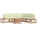 Set de canapele de exterior cu pernă 7 Bucată Natural și Crem - WALTI WALTI