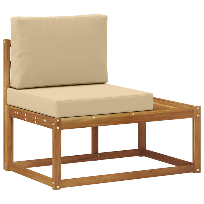 Set de canapele de exterior cu pernă 7 Bucată Natural și Bej - WALTI WALTI