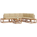 Set de canapele de exterior cu pernă 7 Bucată Natural și Bej - WALTI WALTI