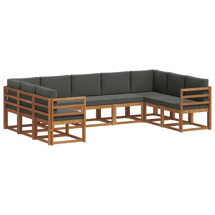 Set de canapele de exterior cu pernă 9 pcs Natural și Antracit - WALTI WALTI