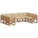 Set de canapele de exterior cu pernă 9 pcs Natural și Bej - WALTI WALTI