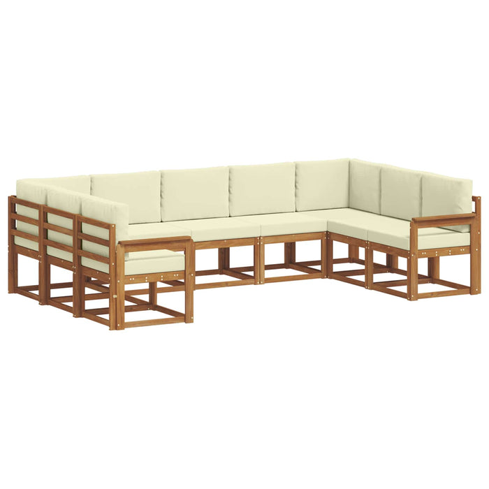 Set de canapele de exterior cu pernă 9 pcs Natural și Crem - WALTI WALTI