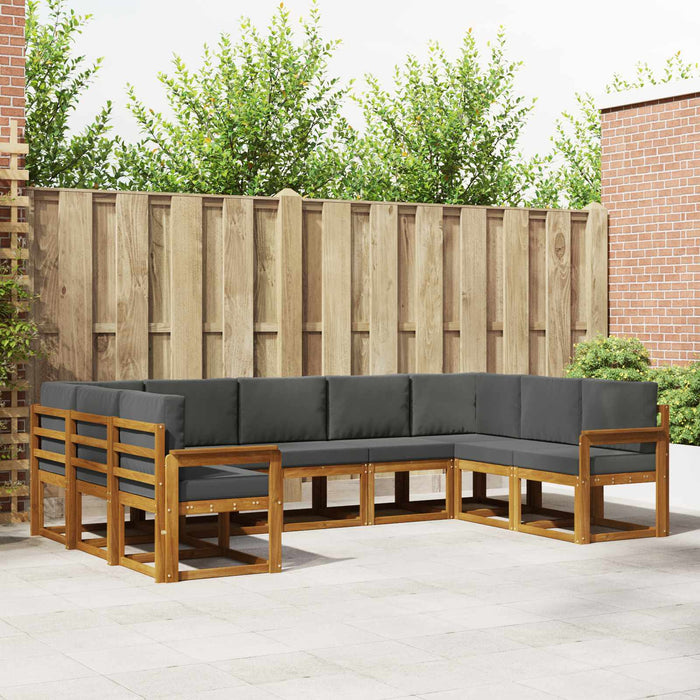 Set de canapele de exterior cu pernă 9 pcs Natural și Antracit - WALTI WALTI