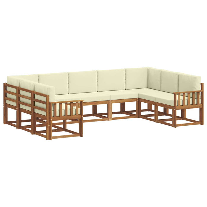 Set de canapele de exterior cu pernă 9 pcs Natural și Crem - WALTI WALTI