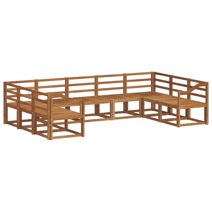 Set de canapele de exterior 9 pcs natural Lemn Solid de Acacia WALTI