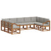 Set de canapele de exterior 9 pcs Gri natural și deschis - WALTI WALTI