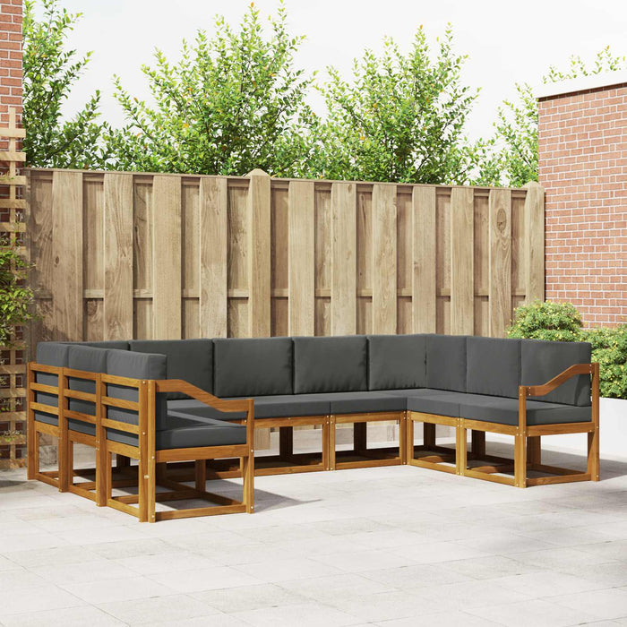 Set de canapele de exterior cu pernă 9 pcs Natural și Antracit - WALTI WALTI