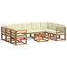 Set de canapele de exterior cu pernă 10 pcs Natural și Crem - WALTI WALTI