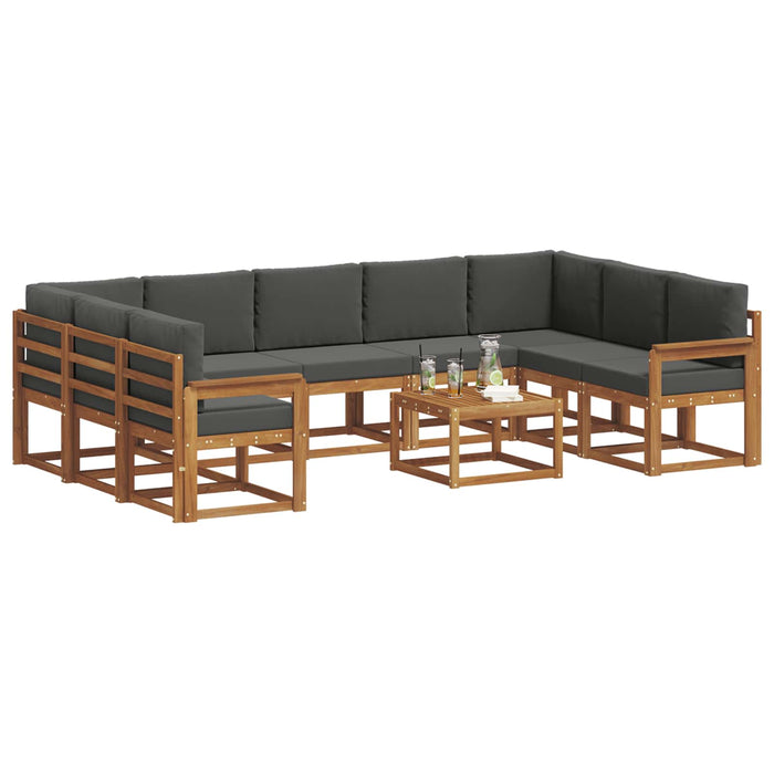 Set de canapele de exterior cu pernă 10 pcs Natural și Antracit - WALTI WALTI