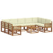 Set de canapele de exterior cu pernă 10 pcs Natural și Crem - WALTI WALTI