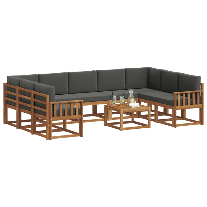Set de canapele de exterior cu pernă 10 pcs Natural și Antracit - WALTI WALTI