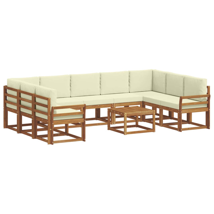 Set de canapele de exterior cu pernă 10 pcs Natural și Crem - WALTI WALTI